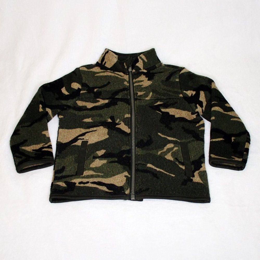 Old Navy Camo Print Zipper Front Sweatshirt Sweater 2T Unisex
